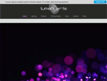 Tablet Screenshot of lumenarts.net